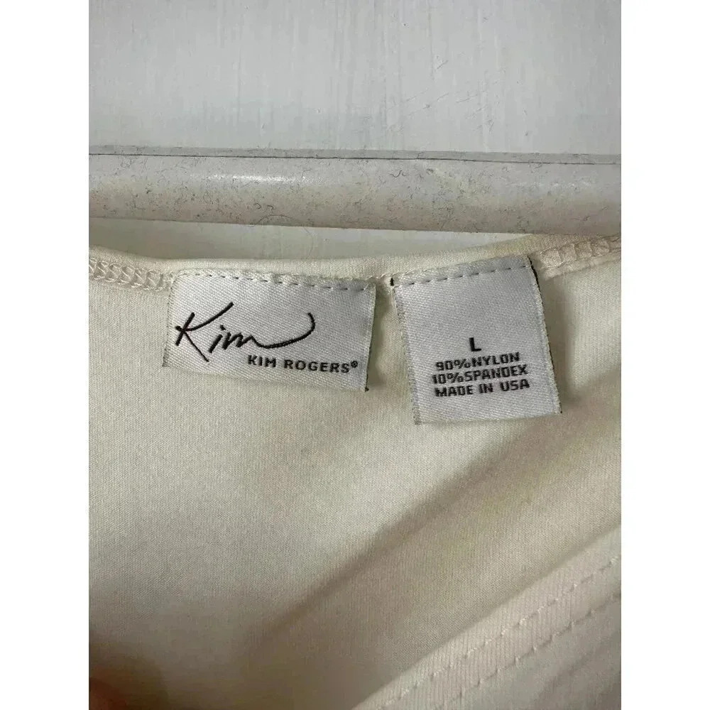Kim Rogers Women’s size Large white top - Picture 4 of 6